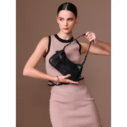 Kazo Black Kelya Animal Effect Small Leather Shoulder Bag-picture-36