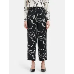 Kazo Black Printed Trousers-picture-36