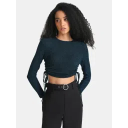 Kazo Blue Crop Top-picture-37