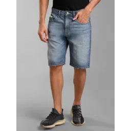 Kazo Blue Regular Fit Denim Shorts-picture-39