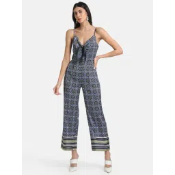 Kazo Blue V Neck Jumpsuit image 1