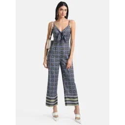 Kazo Blue V Neck Jumpsuit image 3