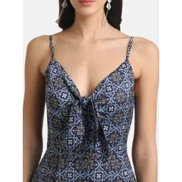 Kazo Blue V Neck Jumpsuit image 4