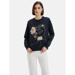 Kazo Dark Grey Floral Print Sweatshirt-picture-35