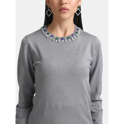 Kazo Embellished Neck Pullover image 5