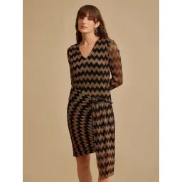 Kazo Gold Embellished High-Low Dress-picture-41