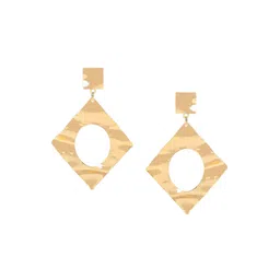 Kazo Gold-Plated Contemporary Drop Earrings-picture-12