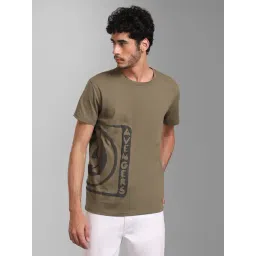 Kazo Green Regular Fit Printed Crew T-Shirt-picture-14