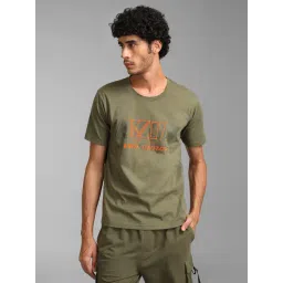 Kazo Green Regular Fit Printed Crew T-Shirt-picture-15