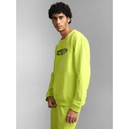 Kazo Green Regular Fit Printed Unisex Hooded Sweatshirt image 3