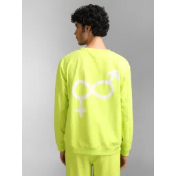 Kazo Green Regular Fit Printed Unisex Hooded Sweatshirt image 2