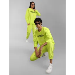 Kazo Green Regular Fit Printed Unisex Hooded Sweatshirt image 5