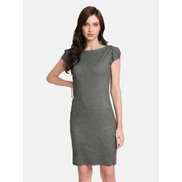 Kazo Grey Textured Dress-picture-16