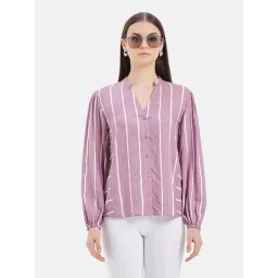 Kazo Mauve Striped Shirt-picture-14