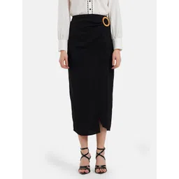 Kazo Michelle Wrap Midi Skirt-picture-40