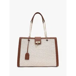 Kazo Off White & Brown Printed Handbag-picture-15