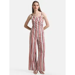 Kazo Peach & White V Neck Jumpsuit-picture-45