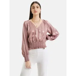 Kazo Pink Stripes Wrap Top-picture-34