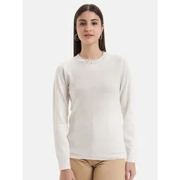Kazo Pullover Sweater with Embellished Detail-image-16