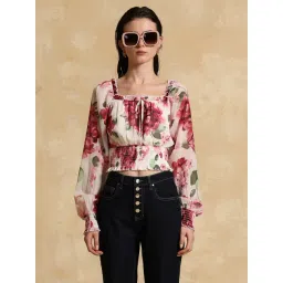 KAZO Red Printed Top-picture-17