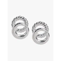 Kazo Silver-Plated Contemporary Studs Earrings-picture-23