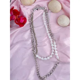 Kazo Silver Plated Cuban Style Layered Chain-picture-17