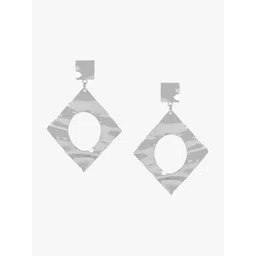 Kazo Silver-Plated Geometric Drop Earrings-picture-22