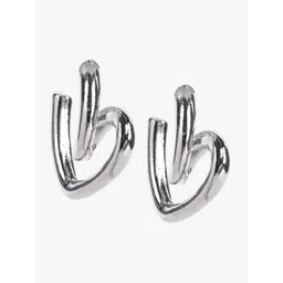 Kazo Silver Plated Twisted Heart Drop Earrings-picture-19