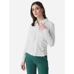 Kazo Solid Ruched Shirt-picture-47