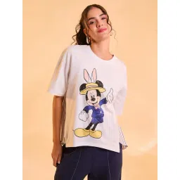 Kazo White Cotton Printed Top-image-48