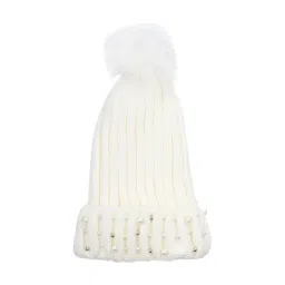 Kazo White Embellished Beanie-picture-34