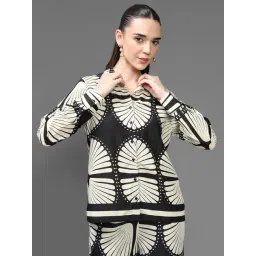 Kazo White Geometric Long Sleeves Kramer Shirt-picture-10