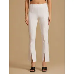 Kazo White Plain Jeggings-picture-45
