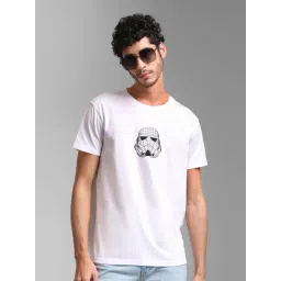 Kazo White Regular Fit Printed Crew T-Shirt-picture-21