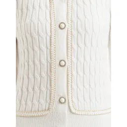 Kazo White Wool Cardigan image 5