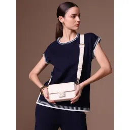 Kazo White Yumi Textured Extra Small Leather Cross Body Bag-picture-20