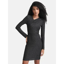 Kazo Women Black Bodycon Dress-picture-17