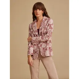 kazo Women Floral Print Single Breasted Party Blazer-picture-12