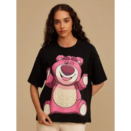 Kazo Women Graphic Printed Round Neck Cotton T-shirt-picture-30