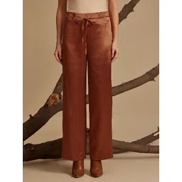 Kazo Women Relaxed Mid-Rise Trousers-picture-34