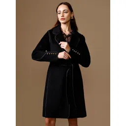 Kazo Women Solid Long Overcoat-picture-32