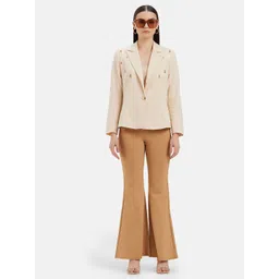 kazo Women Solid Single Breasted Formal Blazer-picture-14