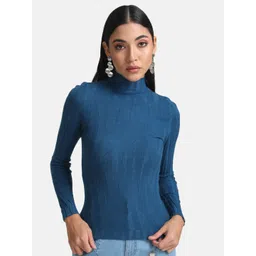 Kazo Women Textured Turtle Neck Pullover-picture-26