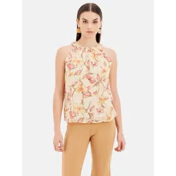 Kazo Yellow & Pink Floral Print Top-picture-14