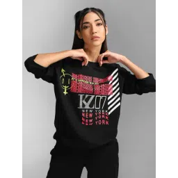 KZ07 by Kazo Black Printed Pullover-picture-45