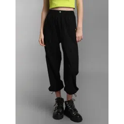 KZ07 by Kazo Black Regular Fit High Rise Joggers-picture-13