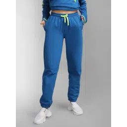 KZ07 by Kazo Blue Regular Fit High Rise Joggers-picture-28