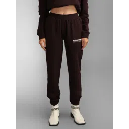 KZ07 by Kazo Brown Printed Regular Fit High Rise Joggers-picture-25