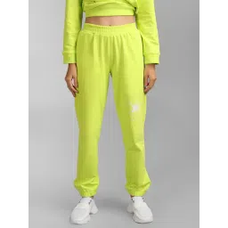 KZ07 by Kazo Neon Green Printed Regular Fit High Rise Joggers-picture-32