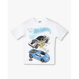 kb team spirit Boys Hot Wheels Print Regular Fit Round-Neck T-Shirt-picture-45